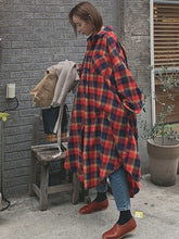Plaid Long Sleeve Shirt Dress